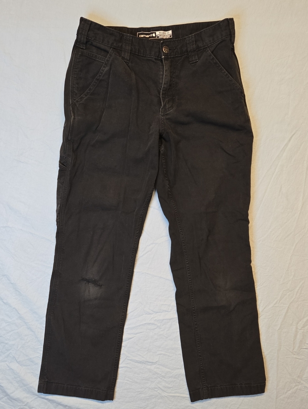 Carhartt Rugged Flex Distressed Canvas Straight Leg Work Chino Pants